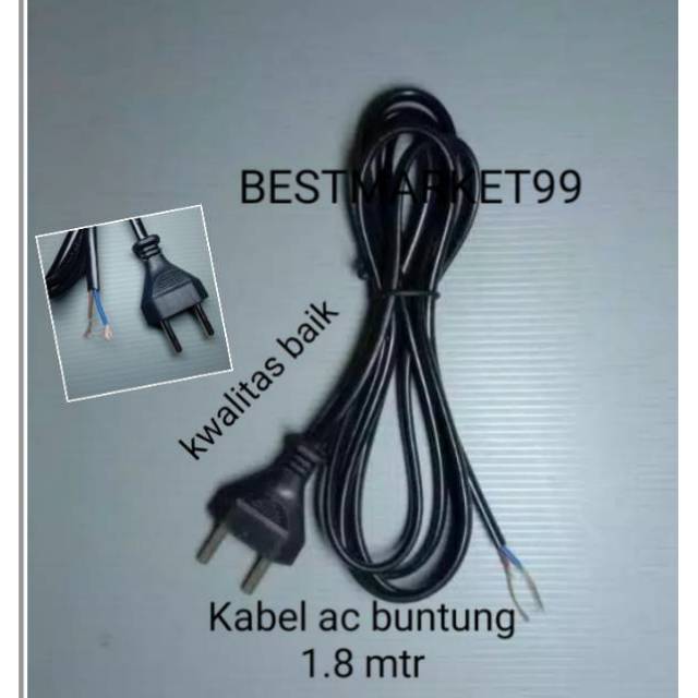 Kabel ac buntung 1.5 mtr. Kwalitas bagus.. Harga / 10pc.