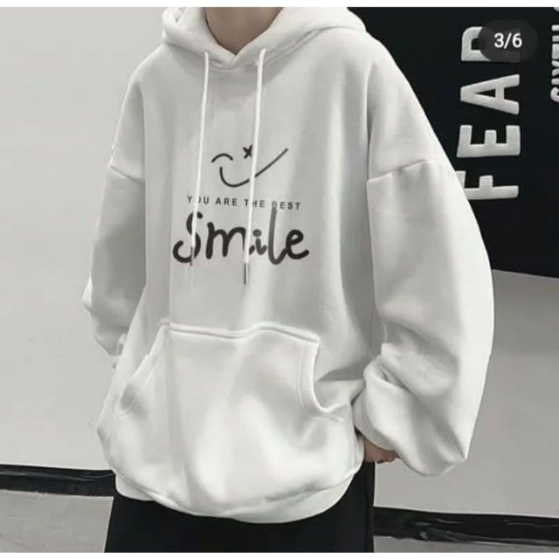 HOODIE UNISEX THE BEST SMILE FLEECE UNISEX TEBAL HALUS KEKINIAN TERBARU''