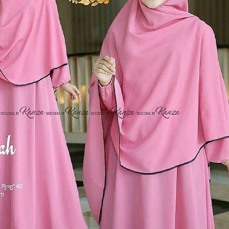 ➤ Setelan dress baju gamis syar'i hijab wanita muslim fashion muslim cewek Remaja dewasa kekinian ❃