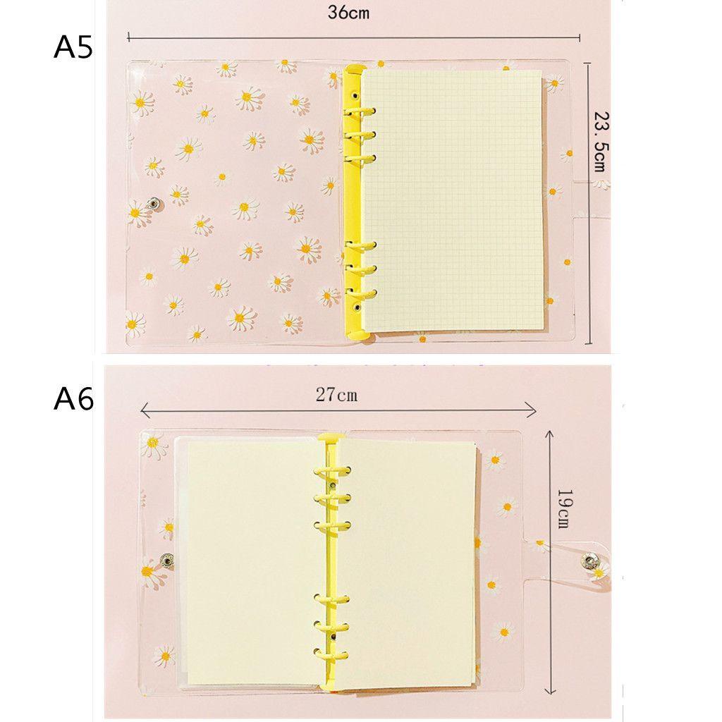 Nanas Transparan Folder PVC Penyimpanan Perlengkapan Sekolah File Notebook Binder