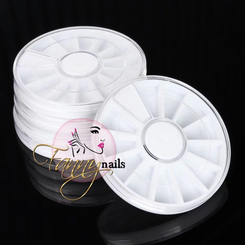 KOTAK BOX JAR BULAT TEMPAT AKSESORIS KUKU NAILART / KOTAK NAIL WHEEL KOSONG TEMPAT MANIK HIASAN NAILART NAILART STORAGE