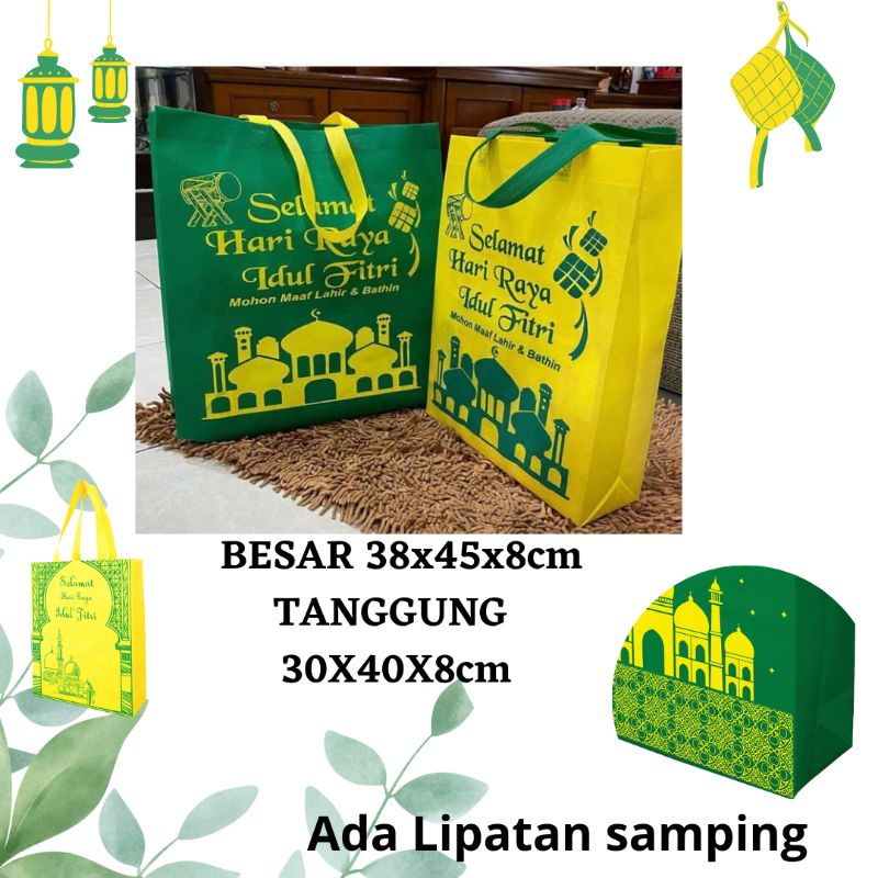 Tas Parsel Godiebag IDUL FITRI Goodibag Spunbon Bag Kain Goodie bag Goodie bag Tas Parcel Lebaran Idul Fitri