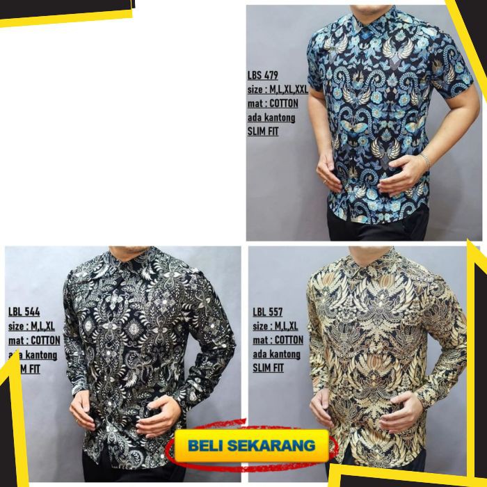 BATIK PRIA SLIM FIT MODERN ELEGAN KEMEJA BATIK PRIA SLIMFIT KATUN PREMIUM MODEL 6 KEMEJA FORMAL COD