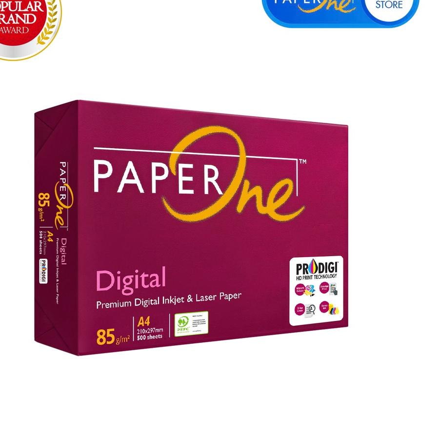 

Barang Baru ✻ PAPERONE Kertas A4 85gr 1 Ream (500 lembar) [Kertas HVS, Kertas Fotocopy Digital]..