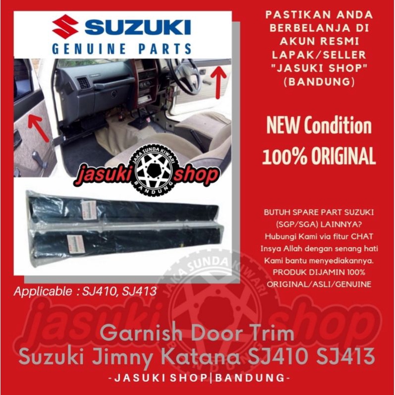 Garnish Cover Door Trim Pintu Suzuki Jimny Katana Sierra Caribian Samurai SJ410 SJ413 Asli Ori Origi