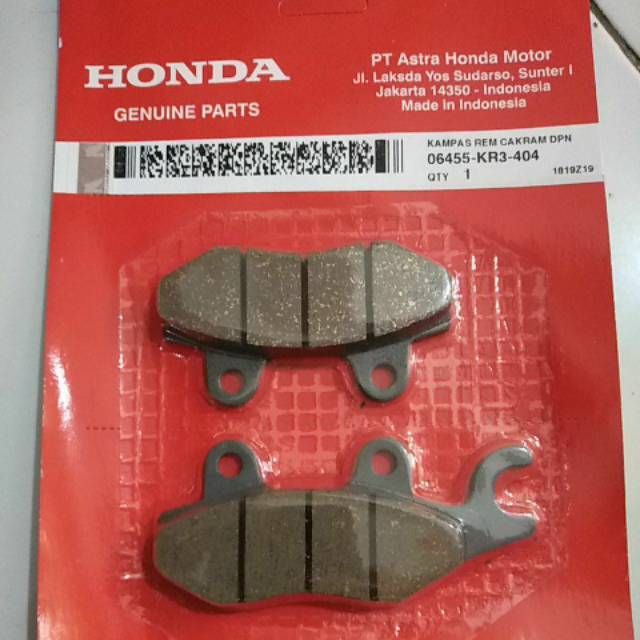 Discpad Depan Honda Supra Fit Supra Fit New Supra X 125 CS1 Revo Shogun Satria FU KLX 06455 KR3 404