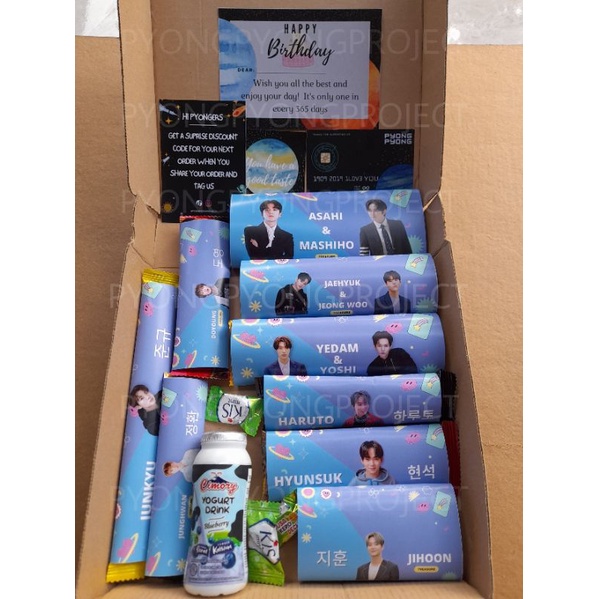

Snack box/Gift box KPOP TREASURE / Hampers /Kado Ulang Tahun / Kado Wisuda / Kado Anniversarry/ TREASURE