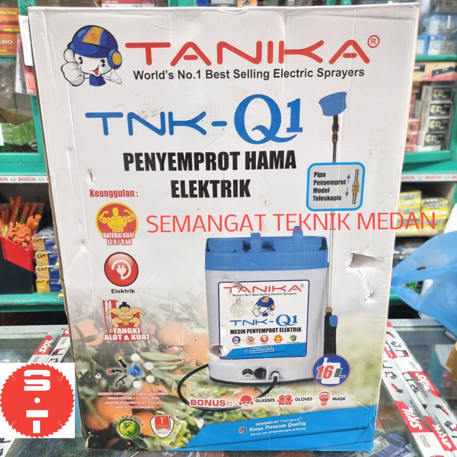 TNK-Q1 POMPA SPRAYER PENYEMPROT SEMPROTAN ELEKTRIK 16L TANIKA TNK Q1