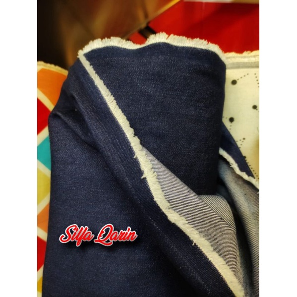 kain bahan denim jeans stretch 14 oz / bahan jeans denim stretch / jeans levis