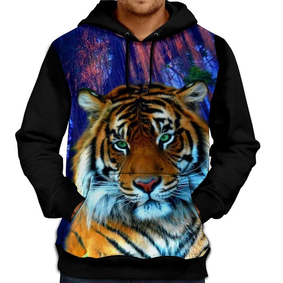 [KODE BARANG 5791] Jaket Hoodie 3D Tiger Macan Harimau Printing