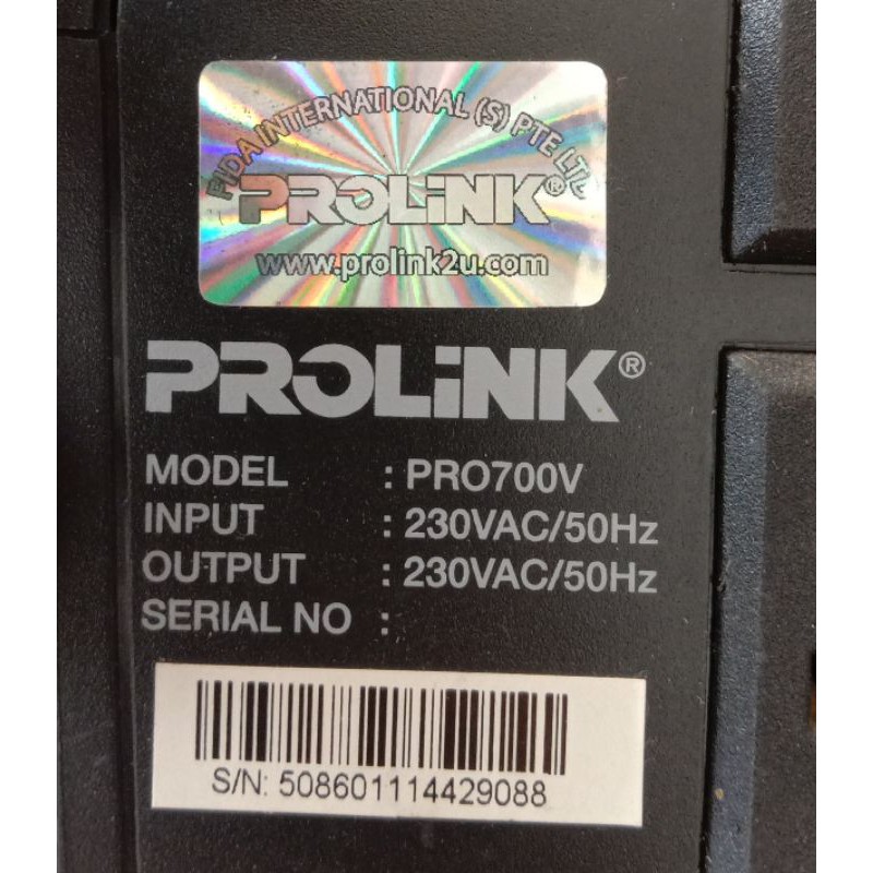 UPS PROLINK (PRO 700V) TANPA BATTERY