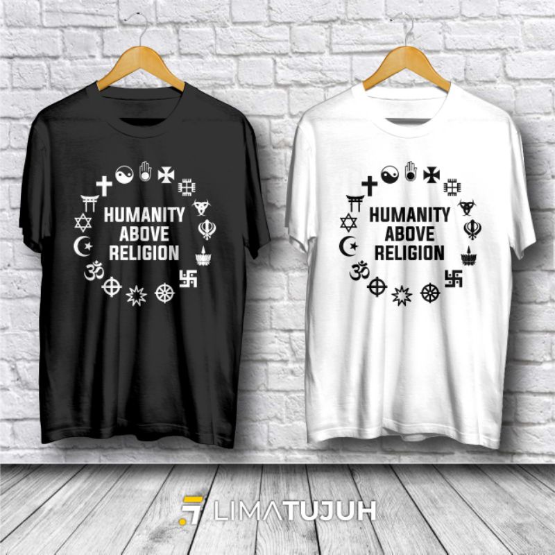 Kaos Symbol Humanity Above Religion Premium