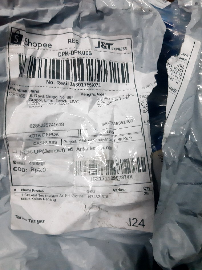 1 Set Alat Tes Kualitas Air Ph Chlorine Untuk Kolam Renang