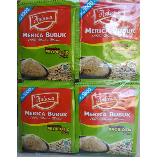 BUMBU MASAK INSTAN HALAWA DAN MERICA BUBUK PLUS PREBIOTIK RASA JAMUR, SAPI DAN AYAM ISI 24 PCS