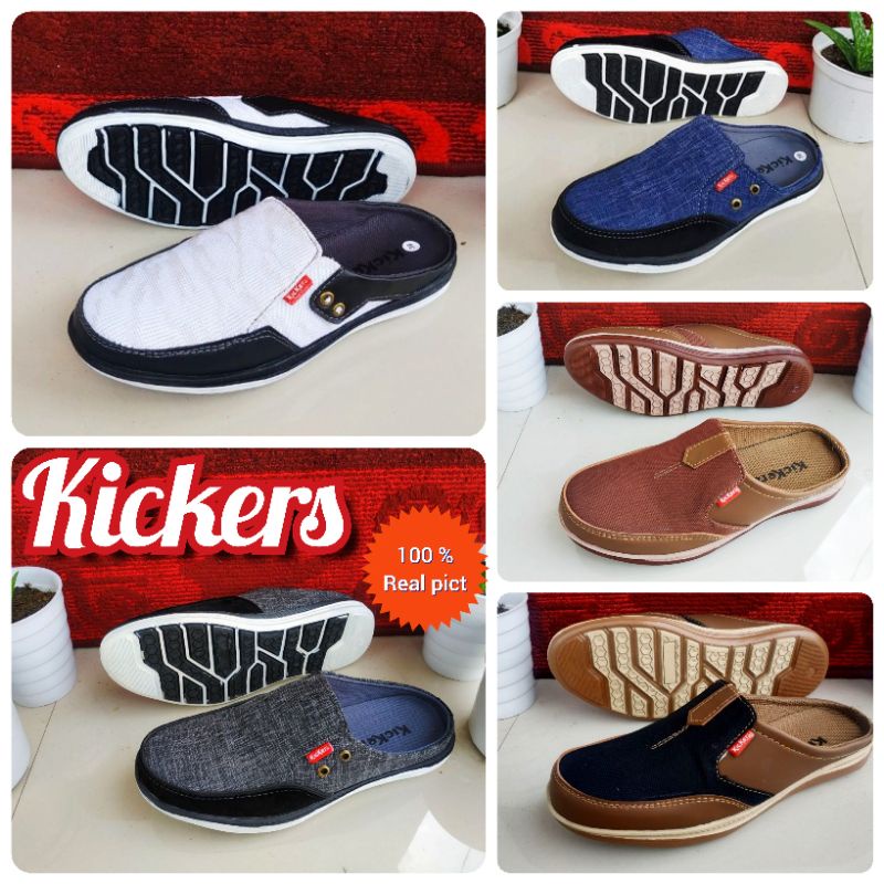 Sepatu Slip On Slop Pria Casual Elegan Lv Slop  / Selop Pria / Slip On Kicker / Sandal Sepatu Masa K