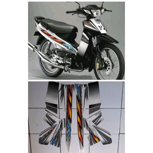 Striping Yamaha F1zr 2004 Hitam putih