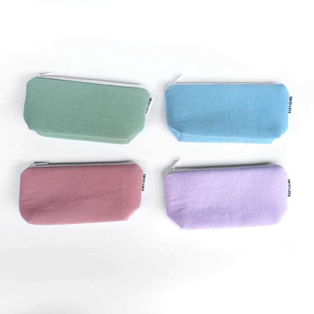 eystudios - Pencil Case Linen Polos / Tempat Pensil Bahan Linen