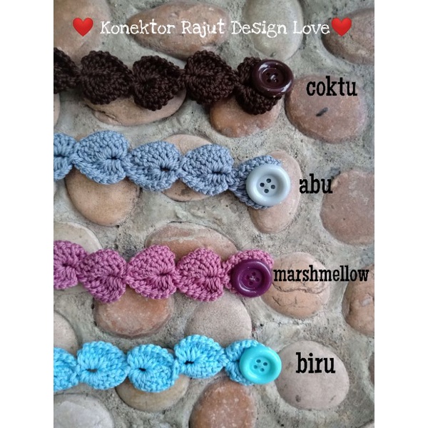 Konektor masker rajut/konektor hijab rajut/konektor masker