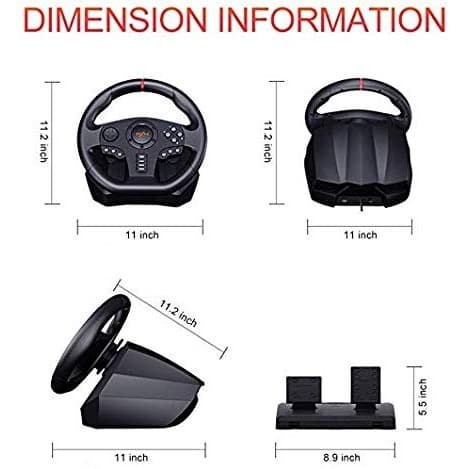 PXN V900 PC Racing Wheel Race Steering Wheel with Pedals