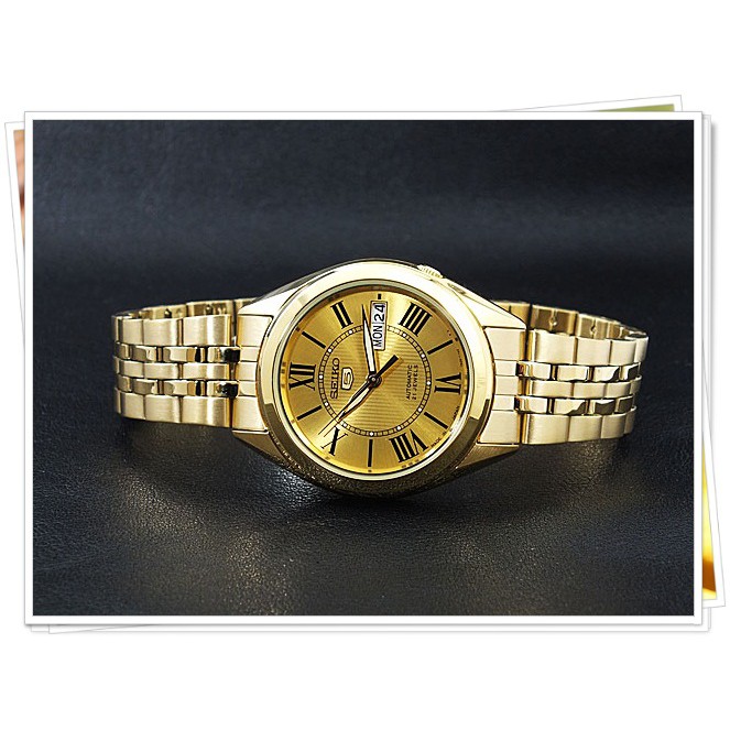 Seiko 5 SNKL38K1 Automatic Full Gold Coating | Jam Pria SNKL38