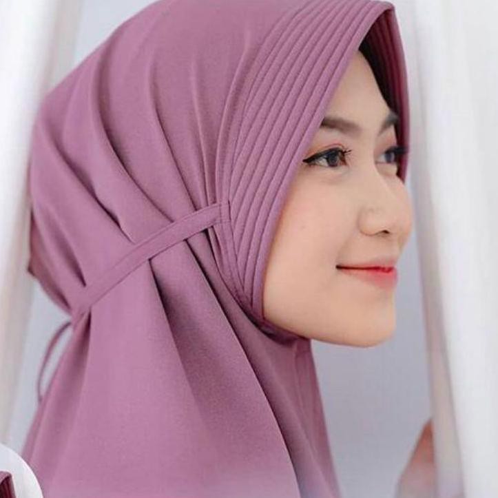 Rebornϟtop Hijab bergo tali pet jumbo / bergo maryam pet jumbo