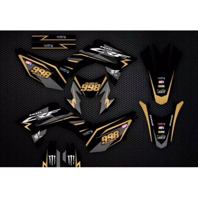 Aksesoris sticker motor crf atau decal motor crf full body