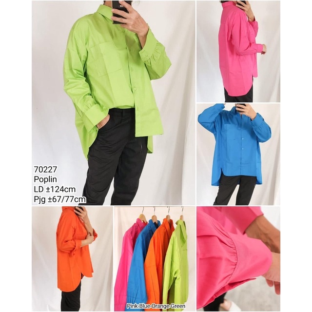 KEMEJA OVERSIZE // TOP WANITA IMPORT // ATASAN BLOUSE FULL COLOR