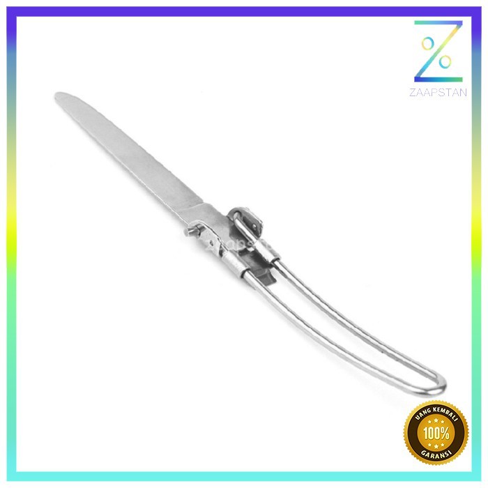 KNIFEZER Sendok Garpu Pisau Lipat Portabel Stainless Steel - AOTU - Silver