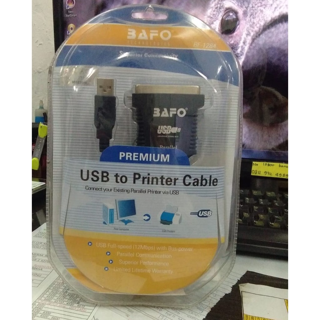 kabel USB To Printer Cable BAFO Parallel