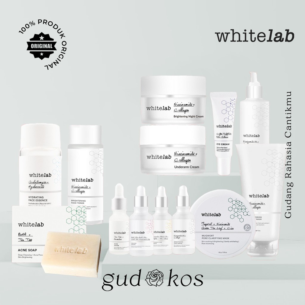 WHITELAB All in One Series [Brightening &amp; acne serum/face essence/soothing toner/facial wash/day night eye cream/mugwort/heartleaf gel mask]