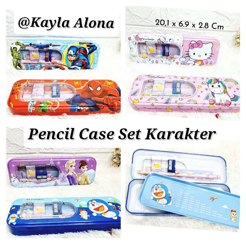 ( B-6631 )PENCIL CASE / TEMPAT PENSIL SET KARAKTER