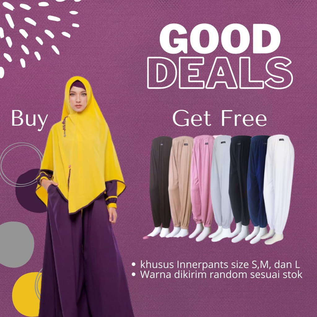 PROMO BELI GAMIS AULIA FASHION GRATIS / BONUS INNER PANTS KHAYR MOSWEAR