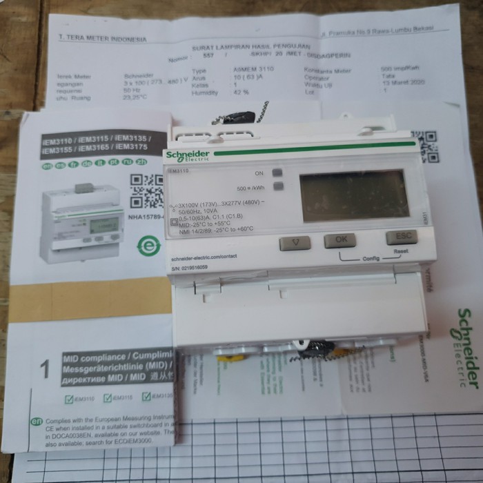KWH METER DIGITAL DIRECT IEM3110 IEM 3110 SCHNEIDER ORIGINAL