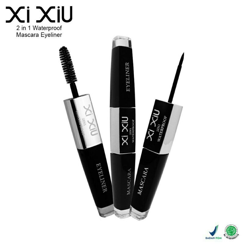 ❤️GROSIR❤️ XI XIU 2 IN 1 MASCARA &amp; EYELINER WATERPROOF