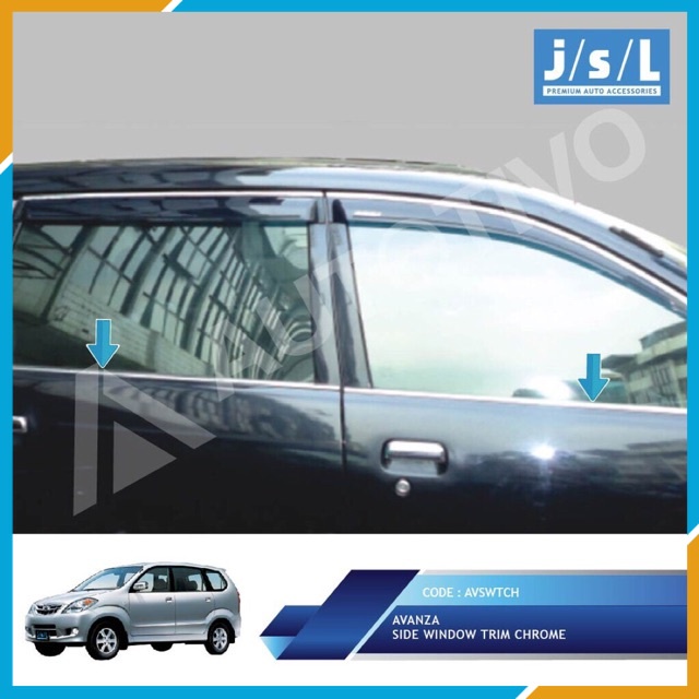 VARIASI AVANZA 2008-2010 / XENIA LIST KACA PINTU SAMPING / WINDOW LINER JSL CHROME