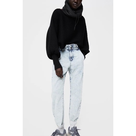 [ZARA] Baggy Paperbag Jeans