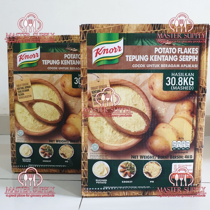 

BISA COD KNORR POTATO FLAKES 4 KG / KNOR TEPUNG KENTANG HALAL / BEST SELLER