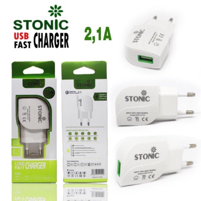 Batok Charger Stonic 2.1A Single Usb Port Stonic