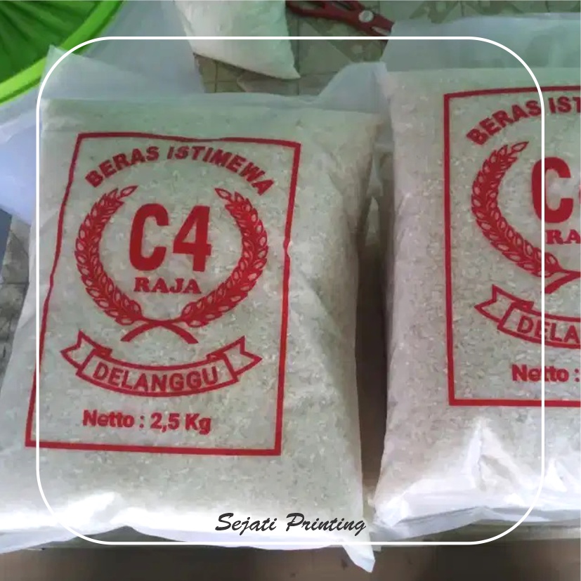 Plastik Beras 2,5 / 3 KG , FREE DESAIN - SABLON PLASTIK SEJATIPRINTING