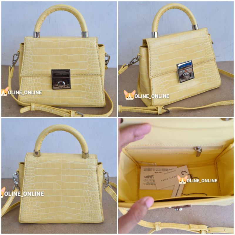 tas ck vintage motif croco 5 c&amp;k color jinjing charles selempang keith crossbody cnk with lock