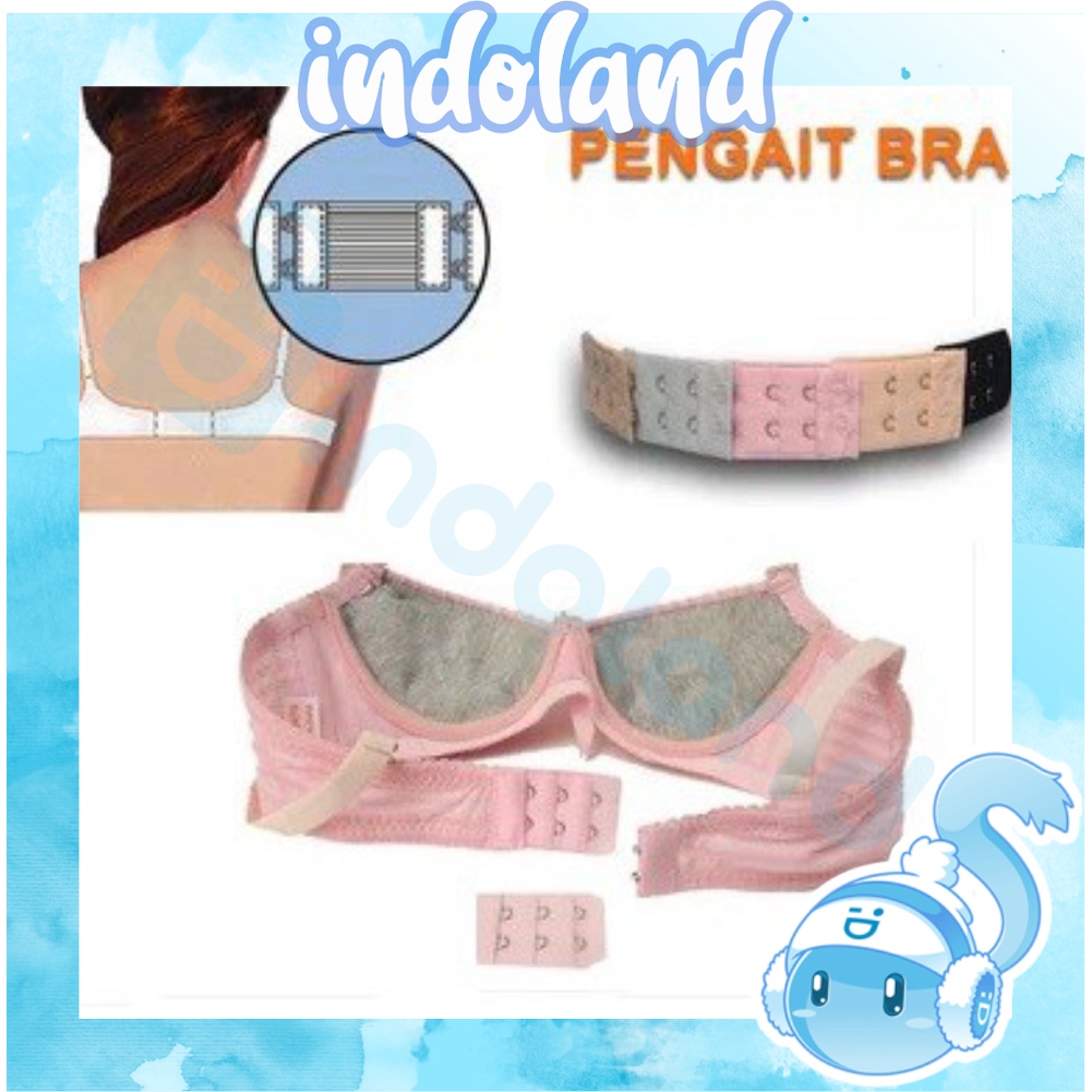 ☀INDOLAND☀ R505 Penyambung Kait Bra 2 KAIT Bra Extension Kait BH Tambahan Ibu Hamil Pengait BH