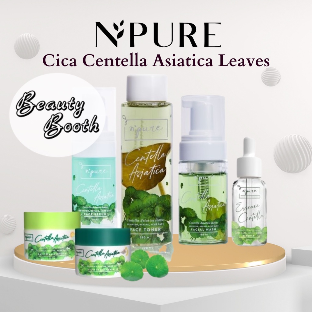 N'PURE Cica Centella Asiatica Leaves Toner Facial Wash Essence Day Night Cream | NPURE