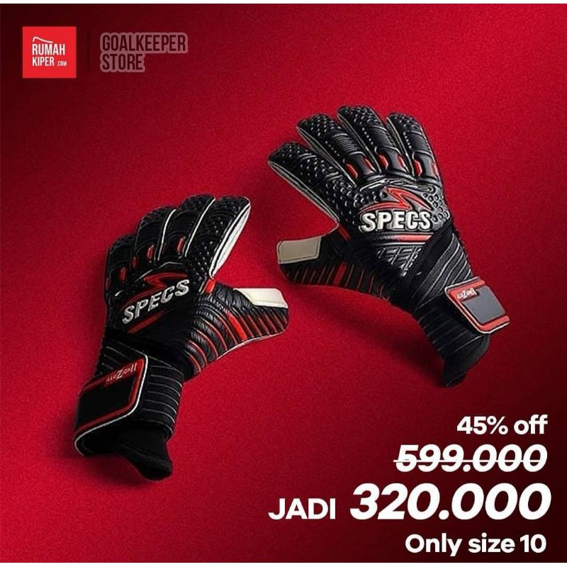 Specs illuzion fingersave goalkeeper glove - SP 001 | Sarung tangan kiper
