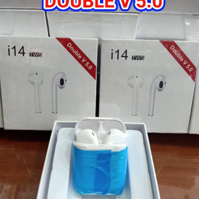 Headset bluetooth i14 double V5.0