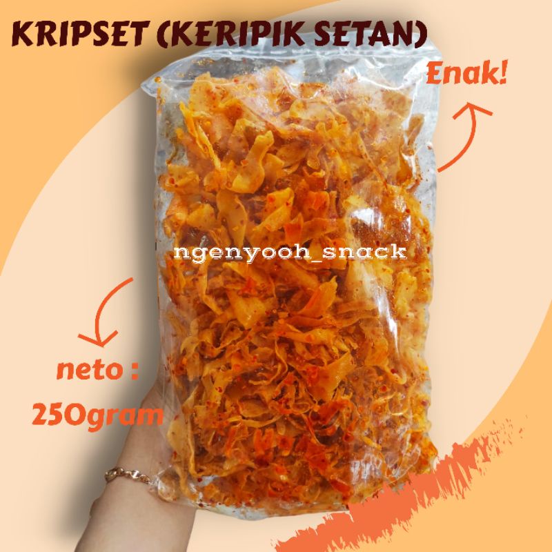 Jual Kripset Kripik Setan Keripik Singkong Pedas Keripik Singkong