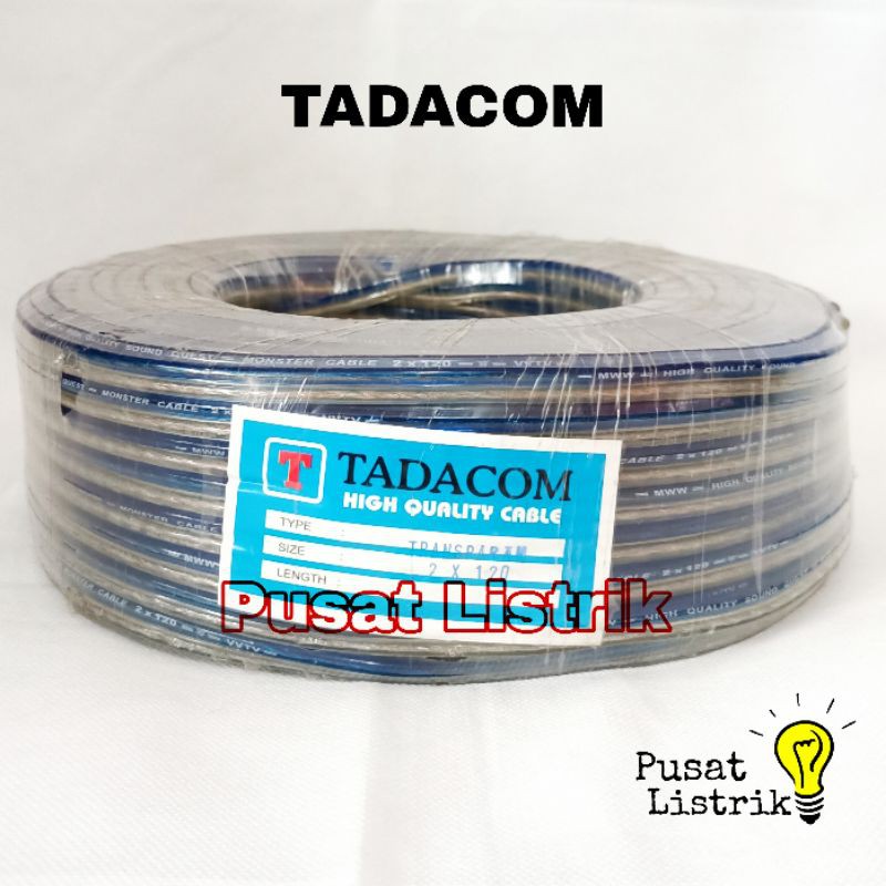 Kabel Listrik Serabut Transparan 2x120 100Yard Tadacom Kabel Transparan 2x120 100y