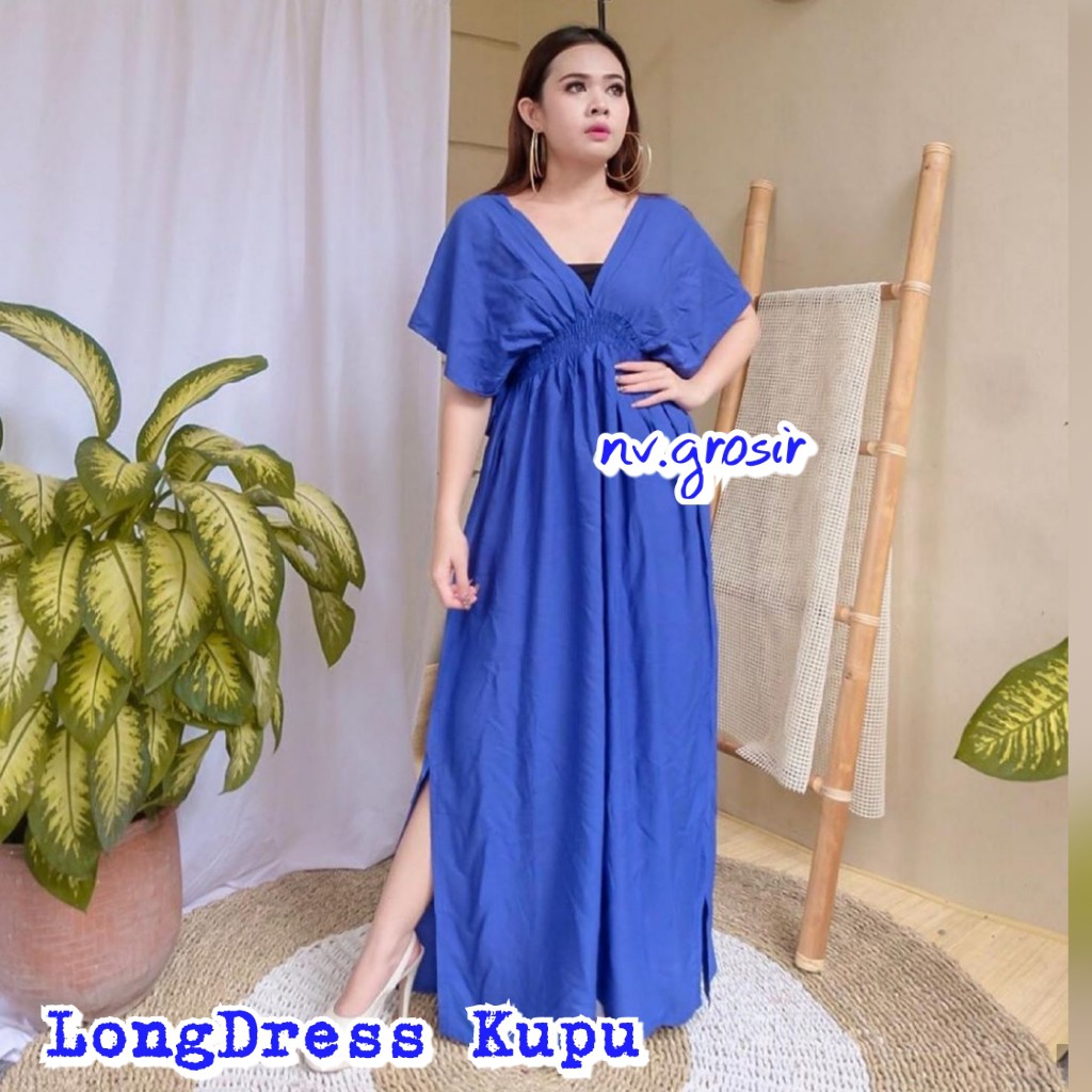 LONG DRESS KUPU POLOS