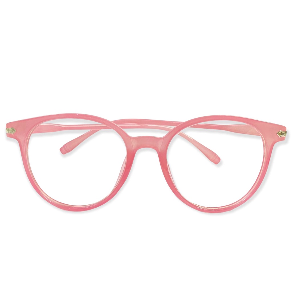 HC KACAMATA ANTI RADIASI KACA MATA 15959 Wanita  Pria Frame Sunglasses Lensa Transparan impor-HC3812 PINK SUSU