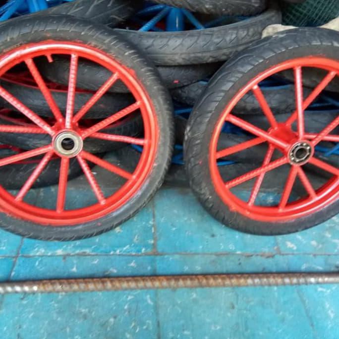 roda gerobak mio ruji besi 14in