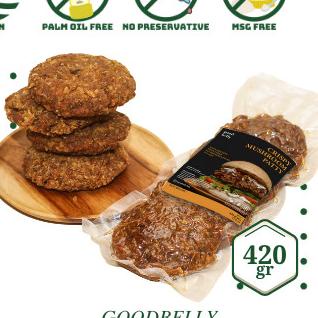 

Vegan Crispy Patty Mushroom Burger - Goodbelly - Frozen Vegetarian